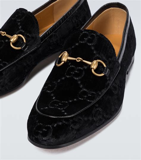 gucci loafers velvet black|Gucci velvet loafers women.